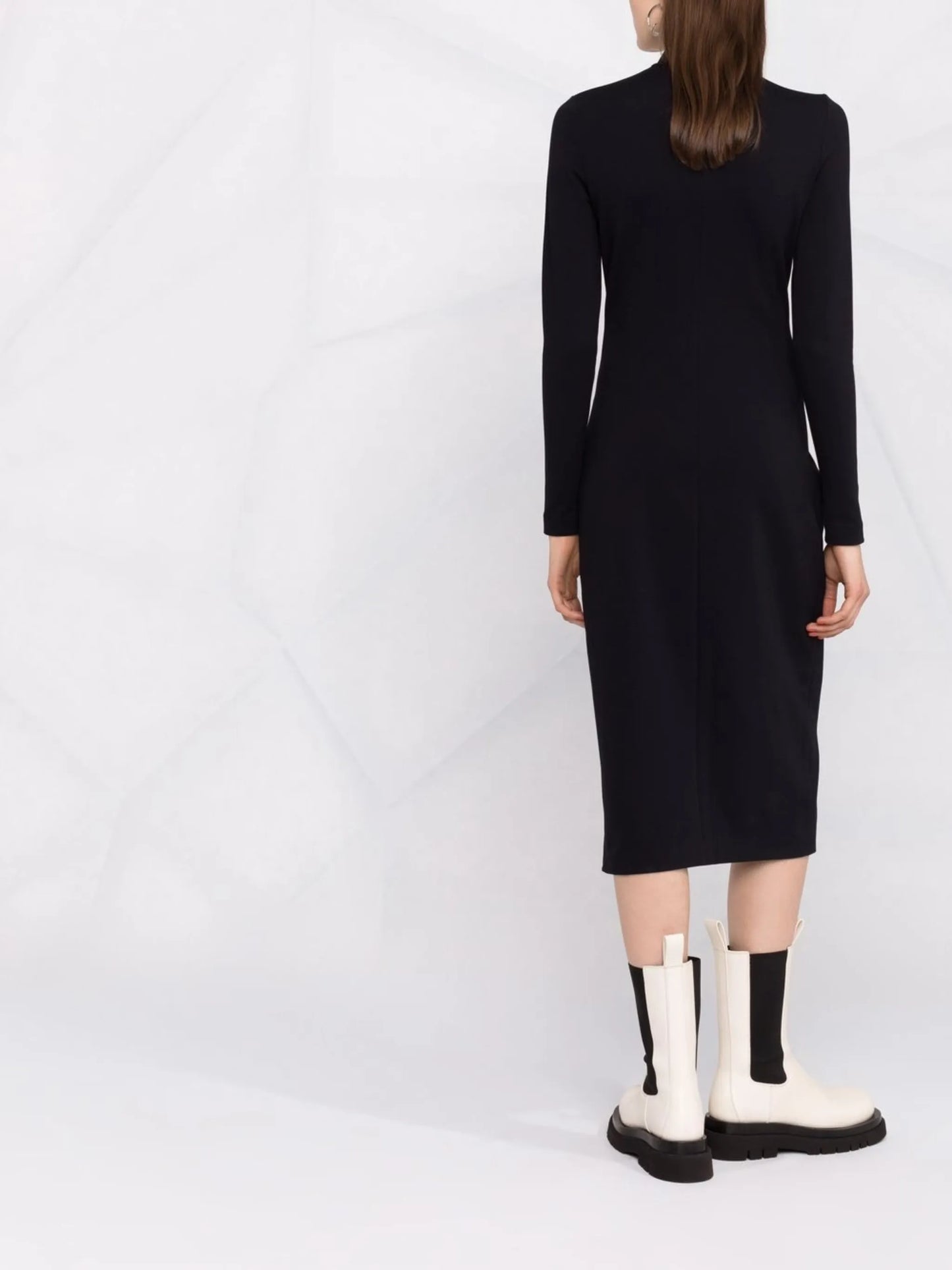 x Amina Muaddi turtleneck midi dress