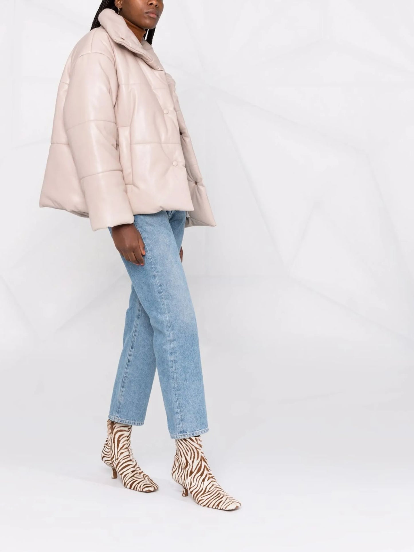 press-stud padded jacket