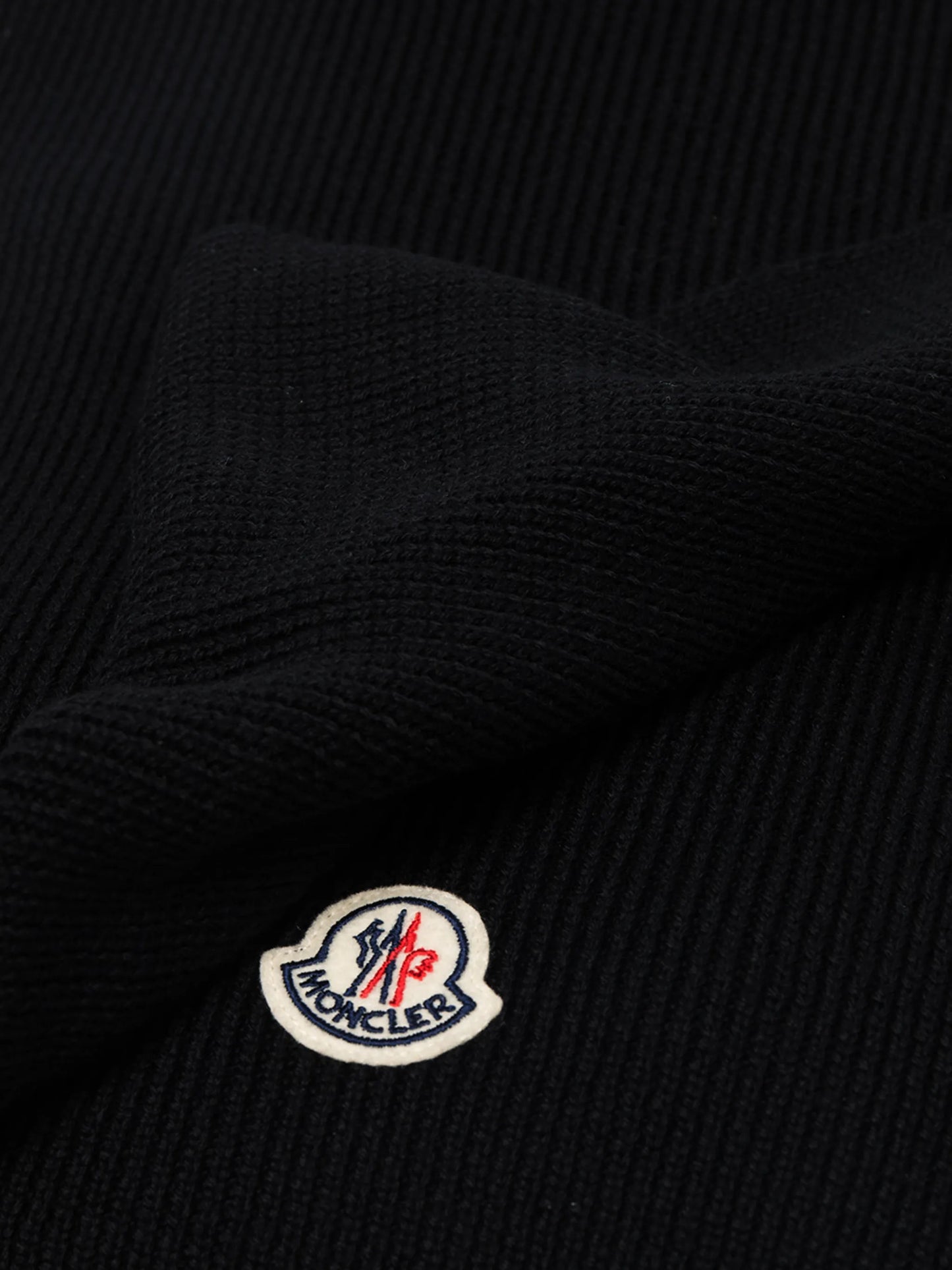 rib-knit logo scarf