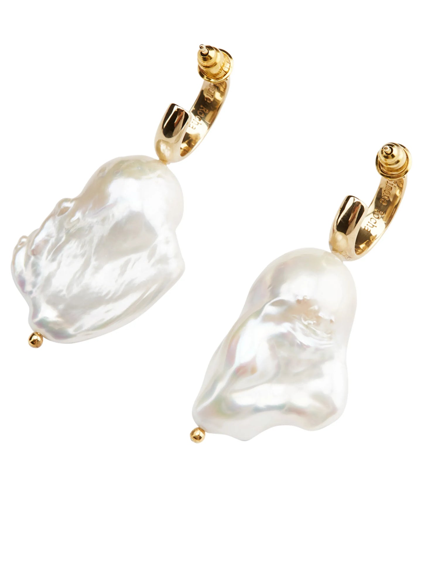 pearl-embellished hoop earrings