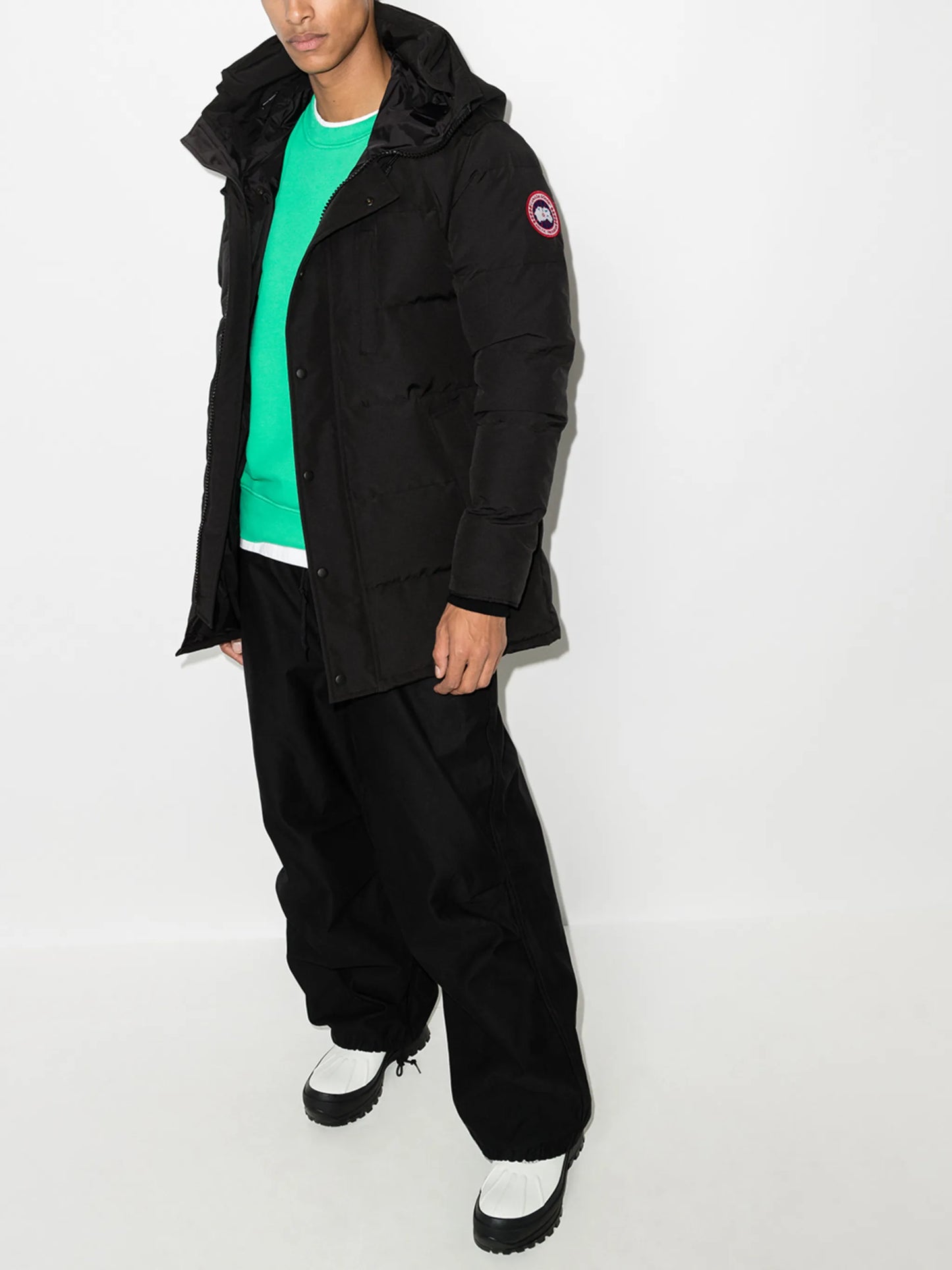 Carson logo patch puffer jacket