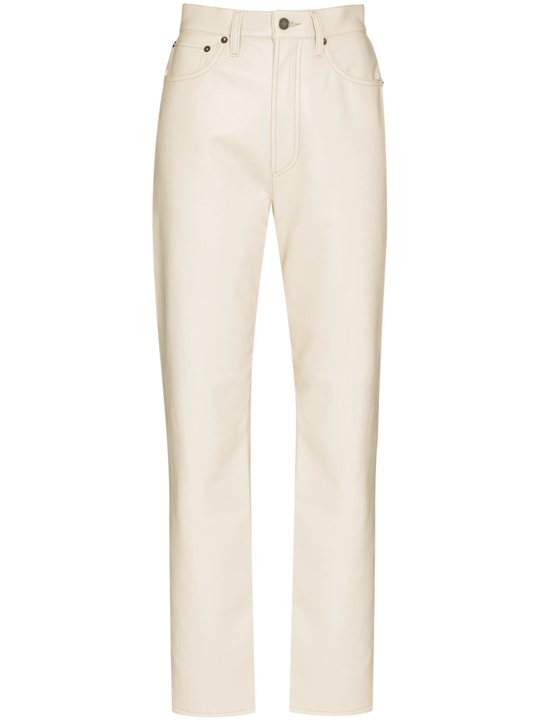 '90s Pinch Waist leather trousers