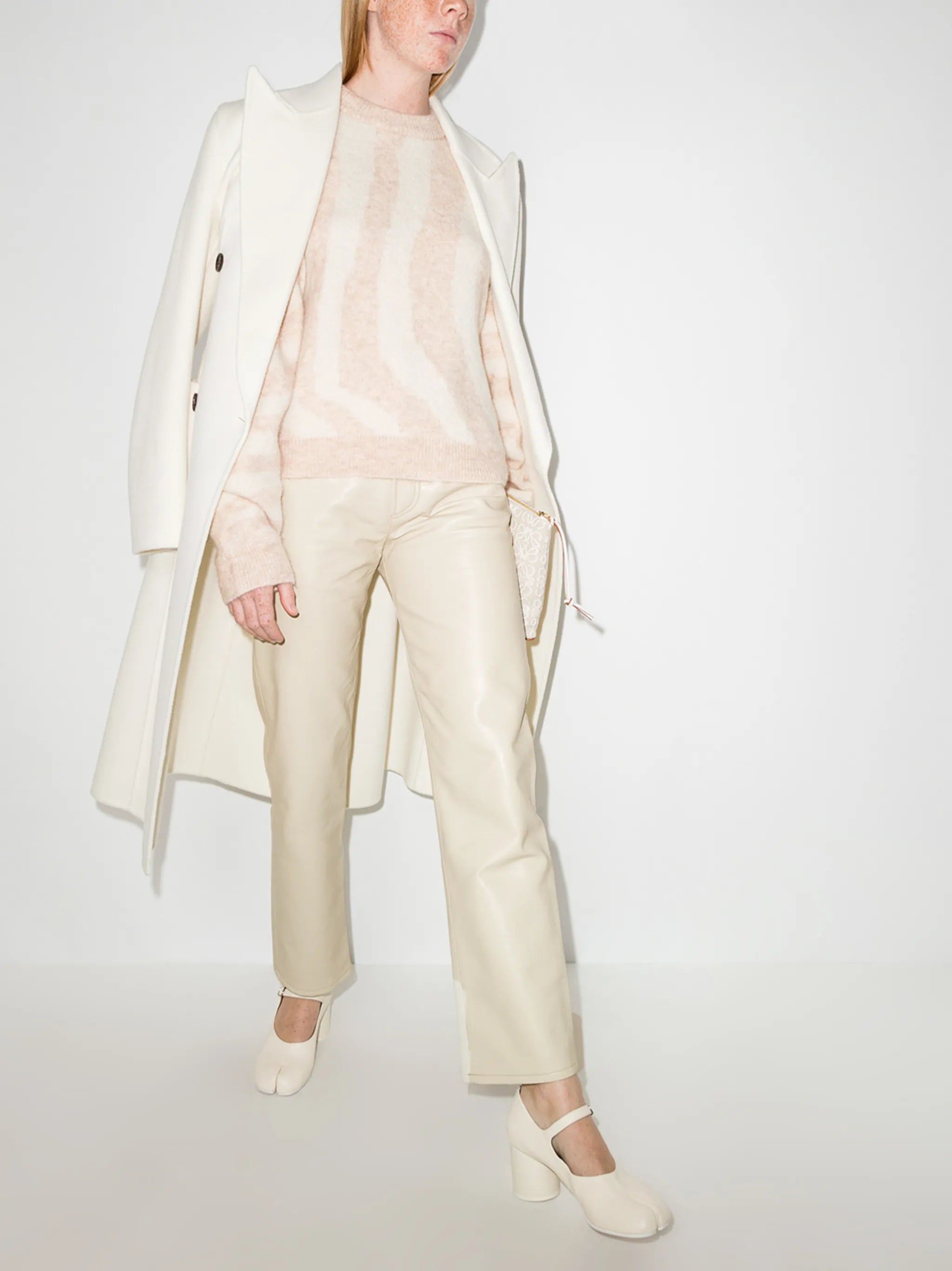 '90s Pinch Waist leather trousers