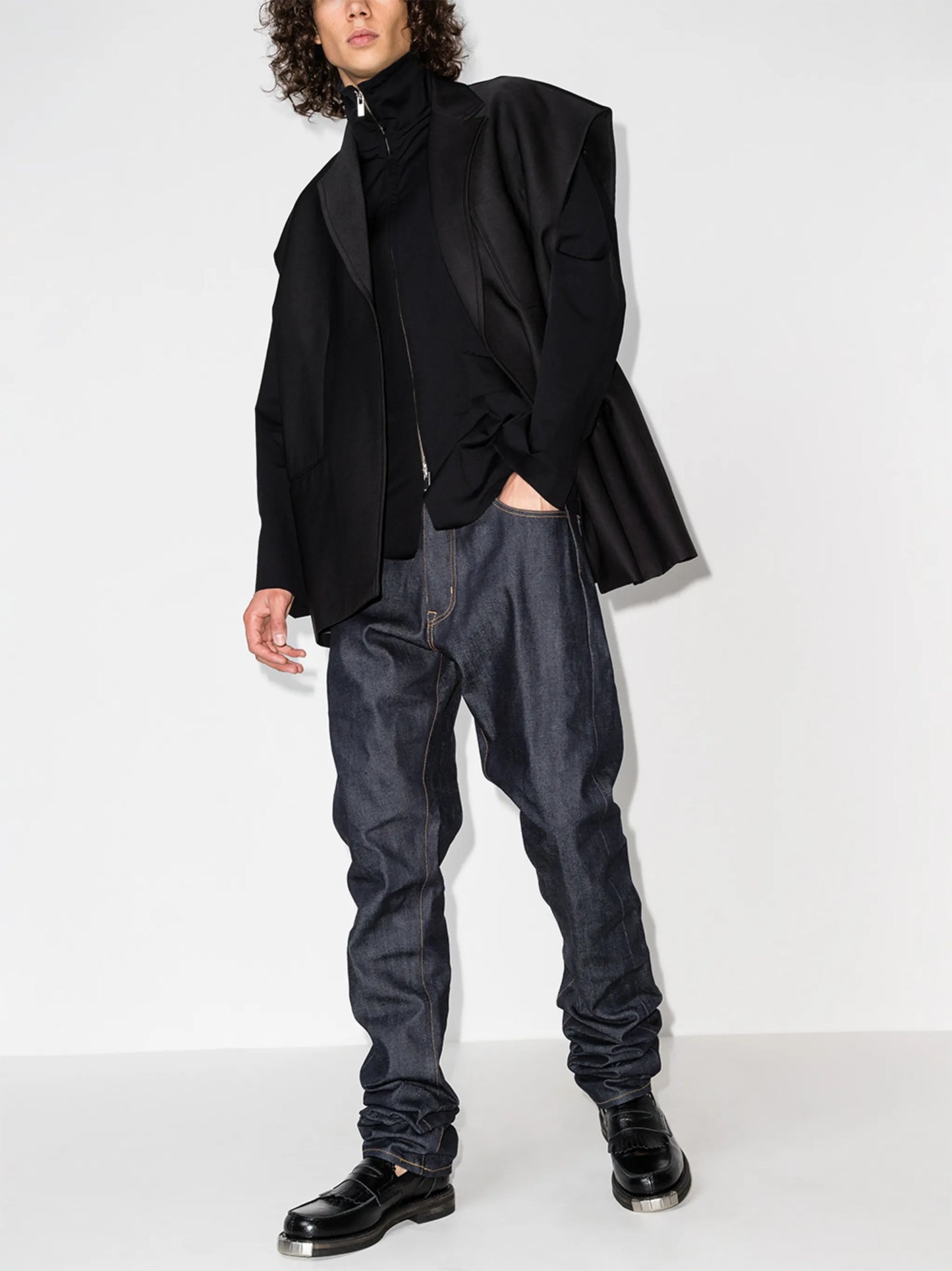 overlapping zipped jacket