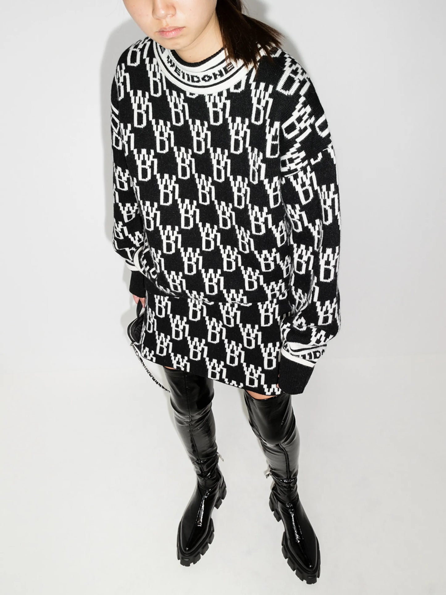 all-over logo crew-neck jumper