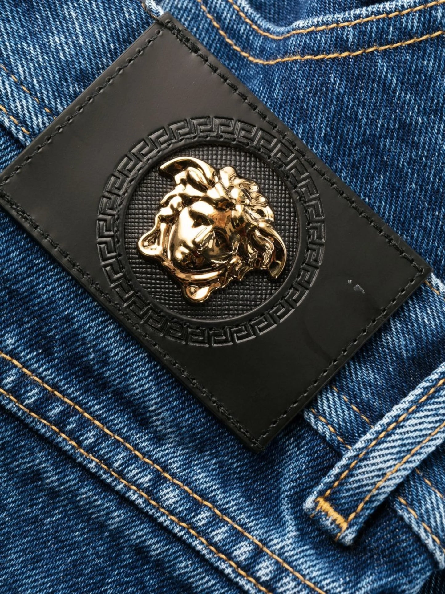 Greca-print bootcut jeans