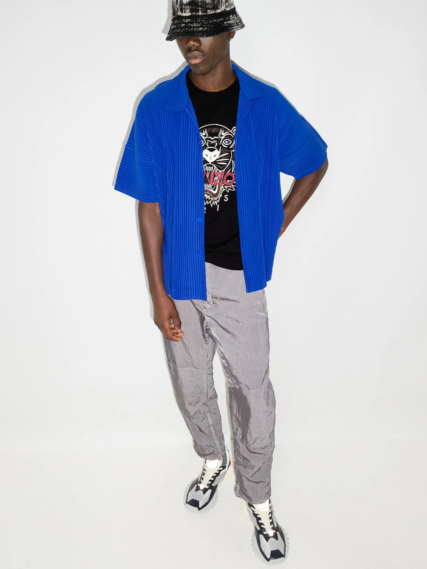 Tiger-print cotton T-shirt
