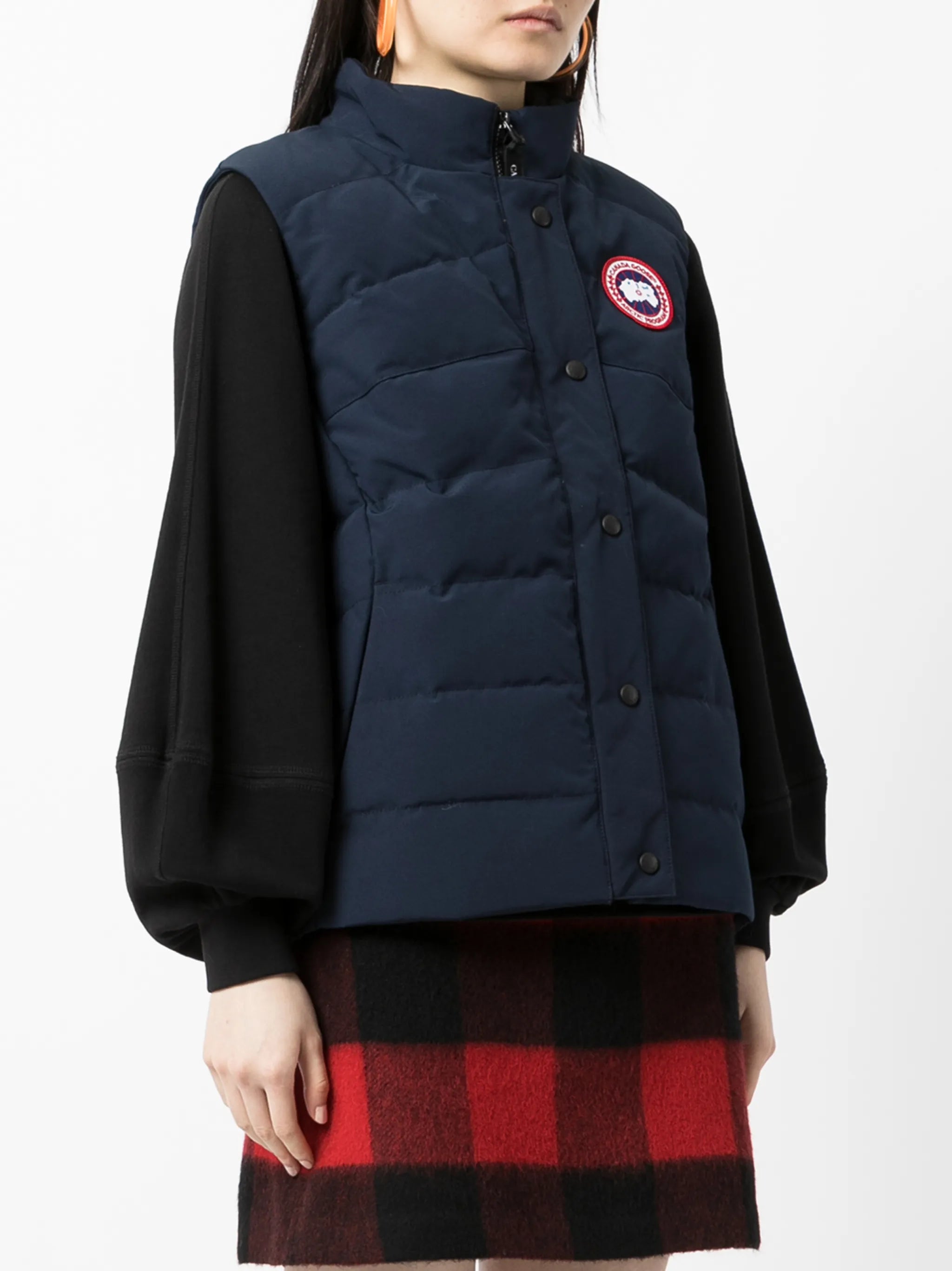 Blue Logo Patch Padded Gilet