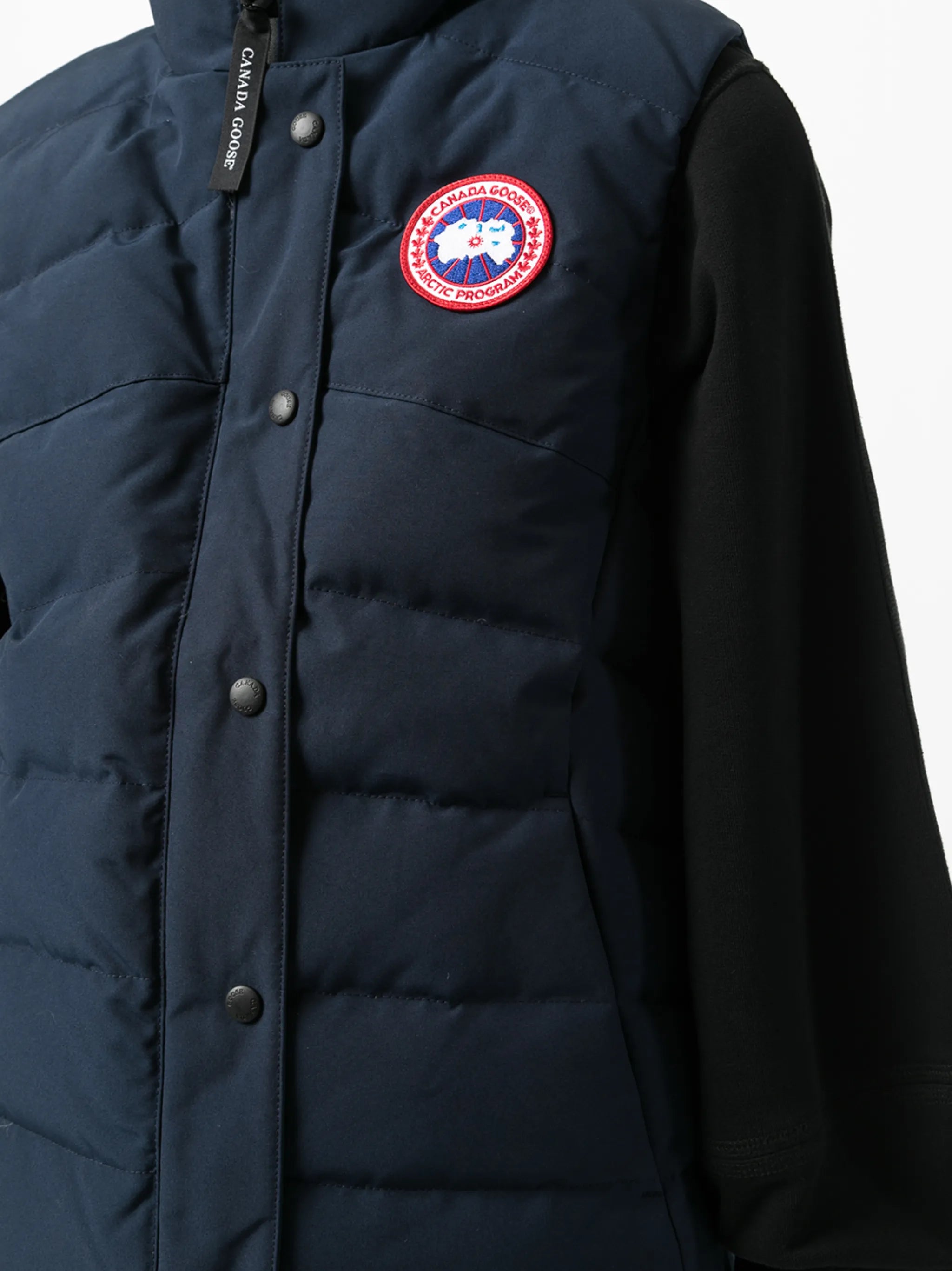 Blue Logo Patch Padded Gilet