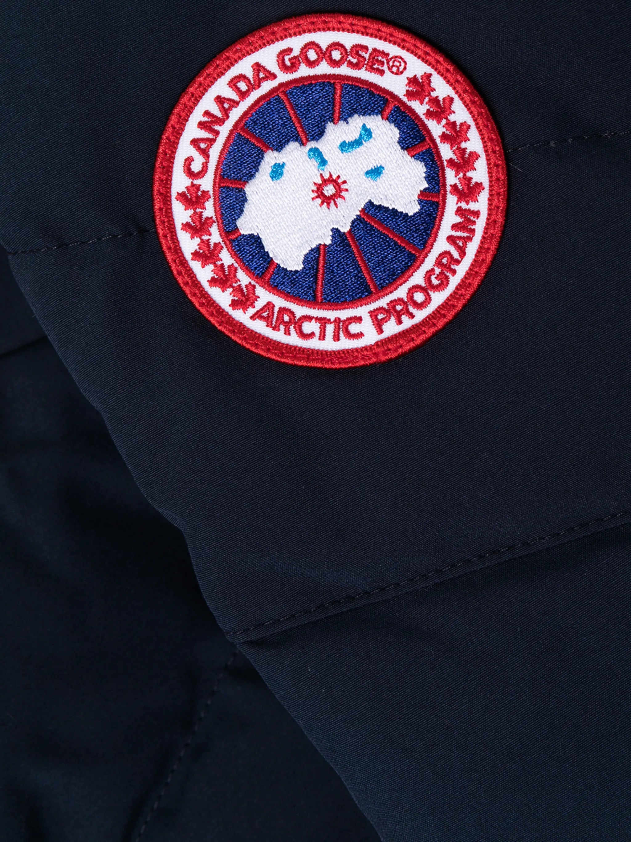 Blue Logo Patch Padded Gilet