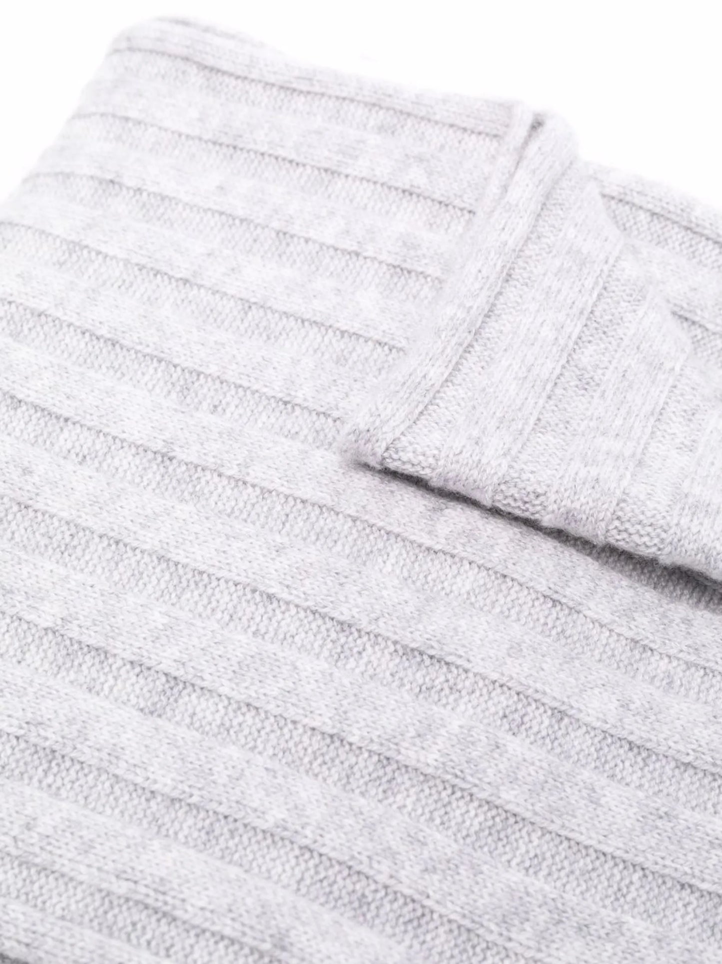 ribbed-knit cashmere scarf