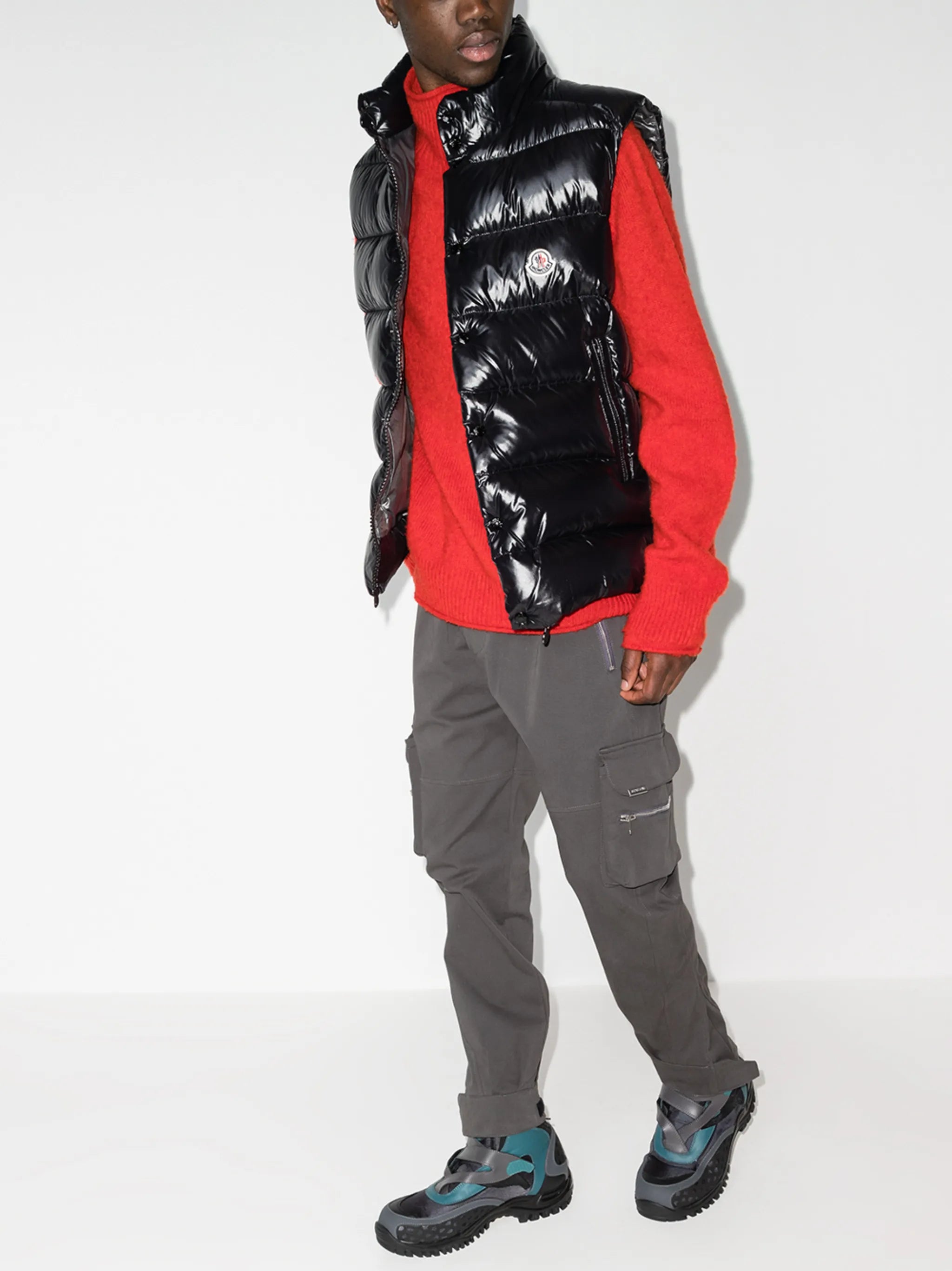 Tibb logo-patch padded gilet