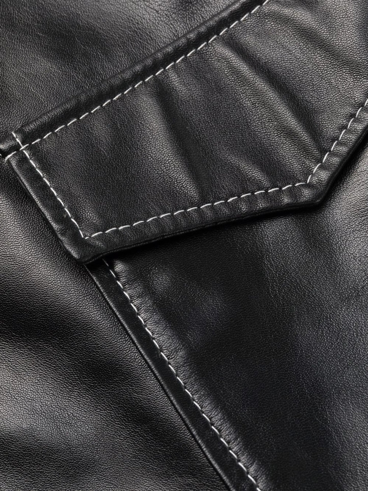 leather shirt minidress