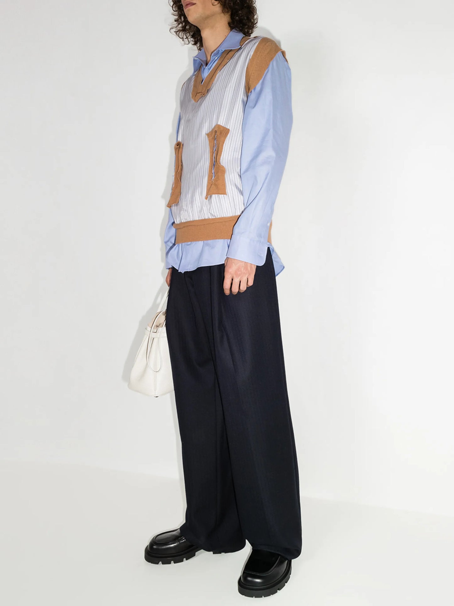 deconstructed layered shirt