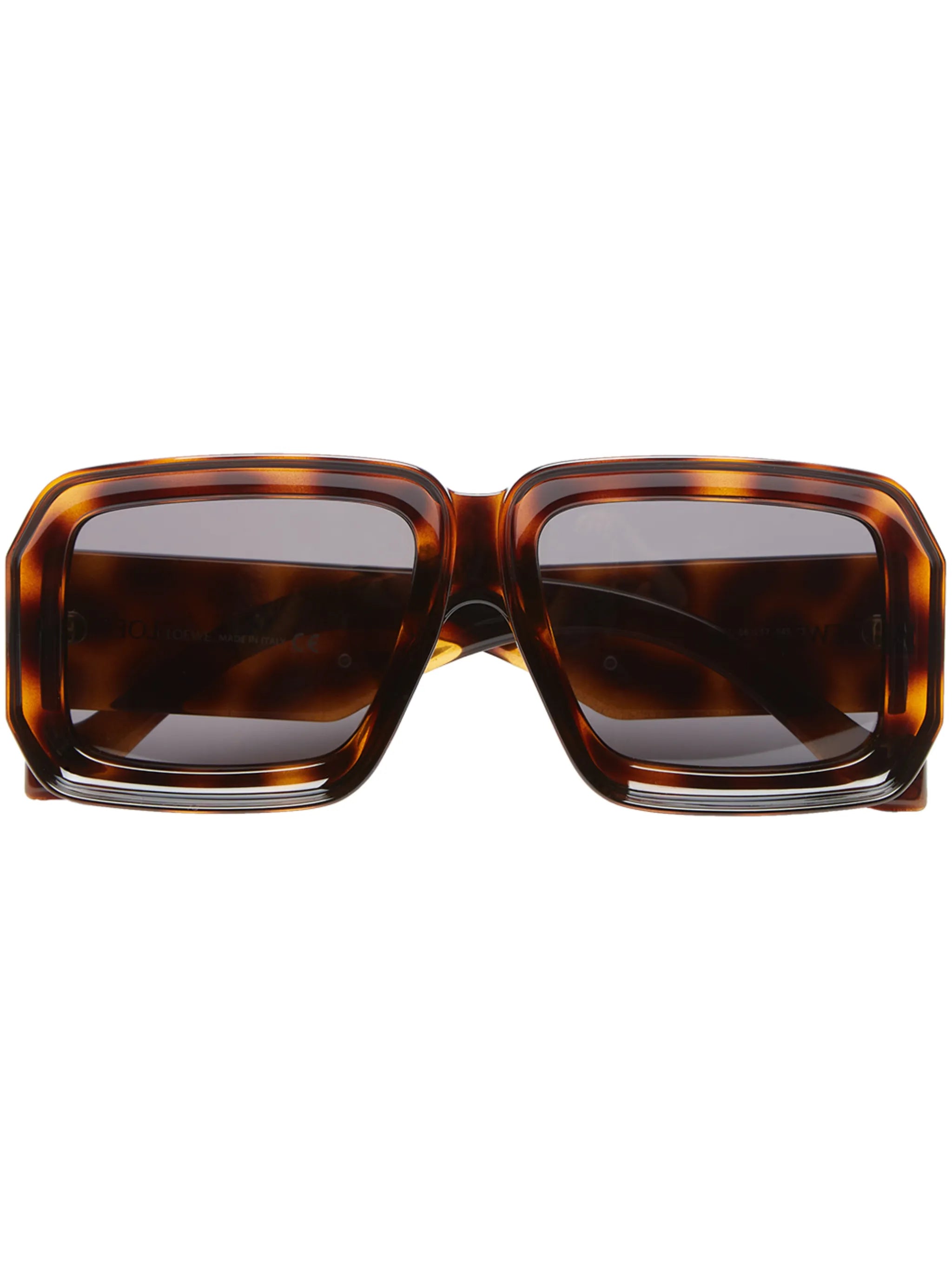 Paula's Ibiza tortoiseshell rectangle-frame sunglasses