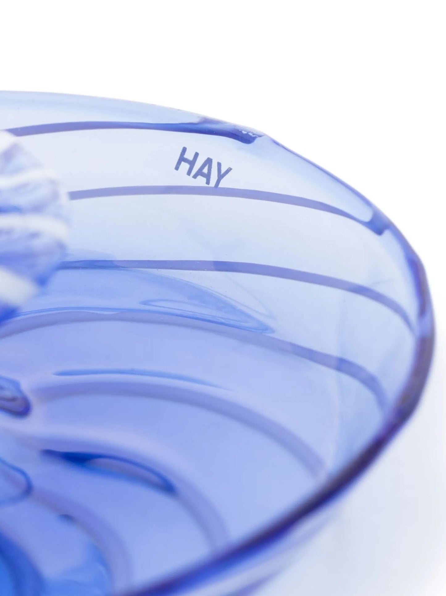 Flare Stripe glass candleholder