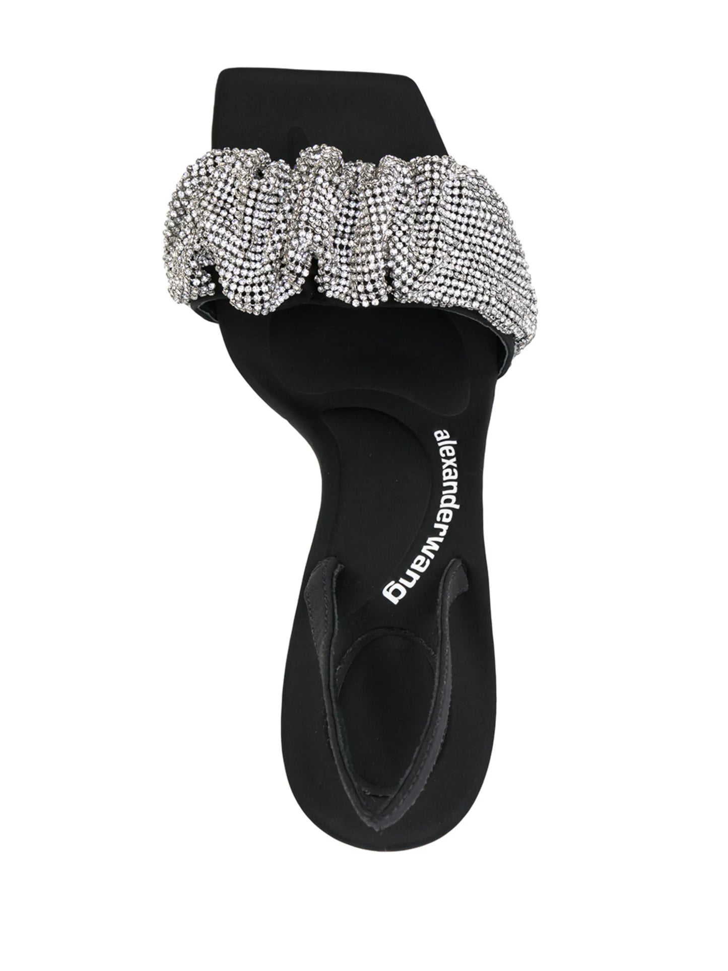 ruched strap slingback sandals