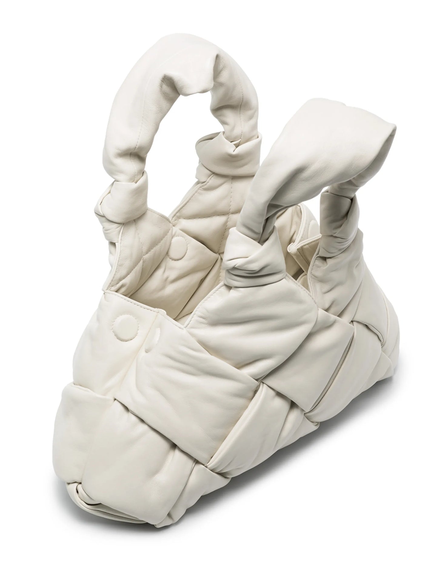 Padded Lock intrecciato tote bag