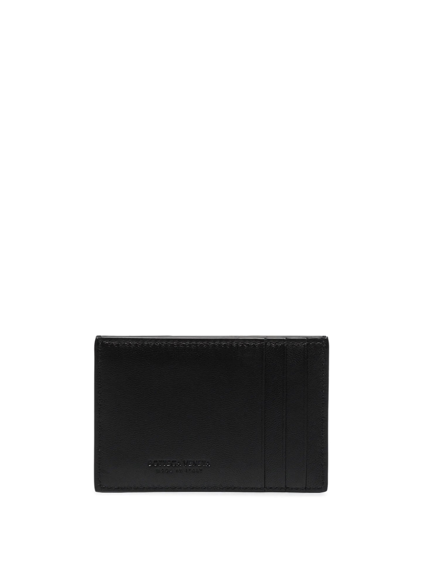 Intrecciato leather cardholder