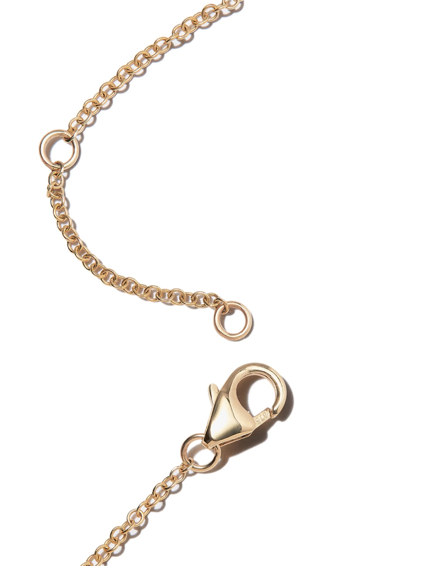 9kt yellow gold palm tree diamond charm anklet