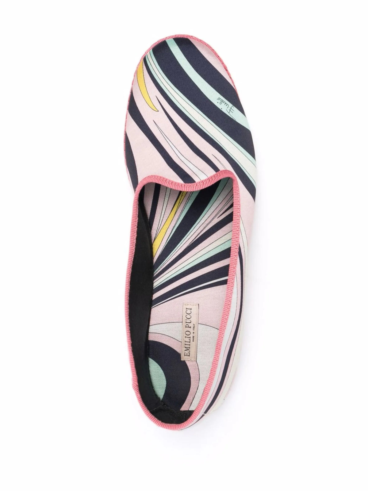 Onde-print flat slippers