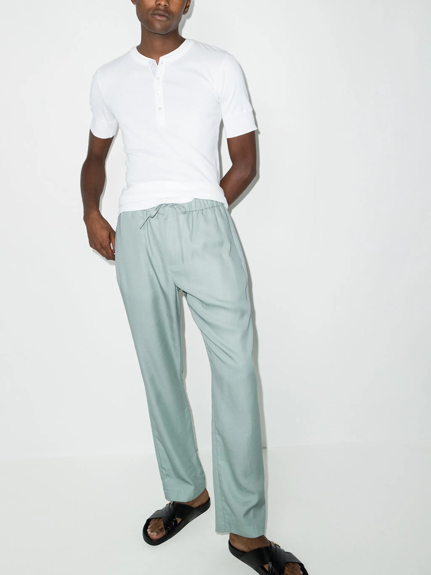 Henley button-down T-shirt