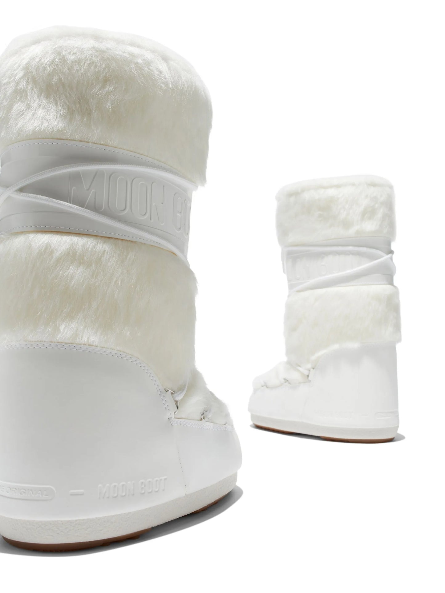 faux-fur lace-up sneakers