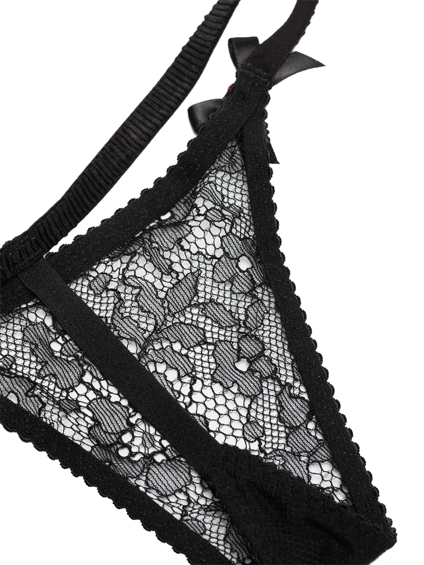 Lorna floral-lace thong