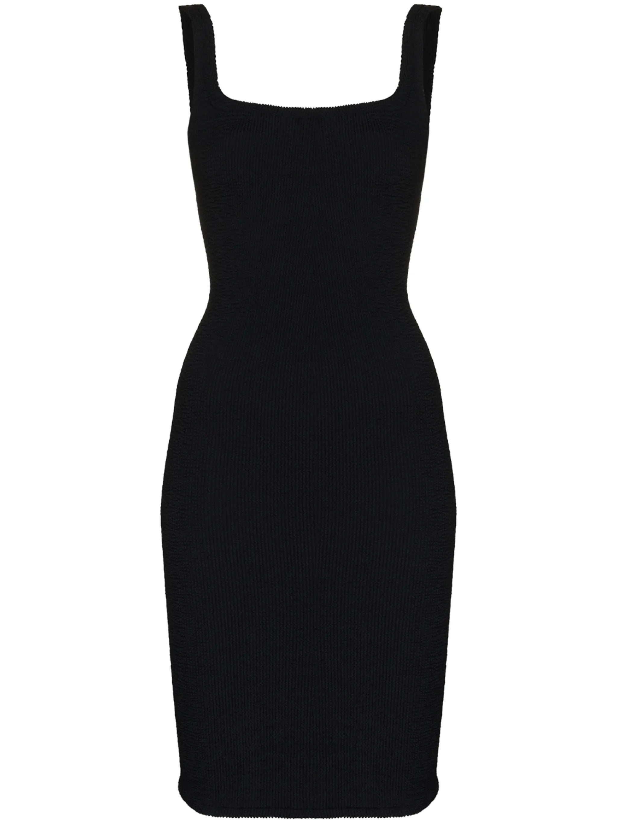 seersucker square neck mini dress