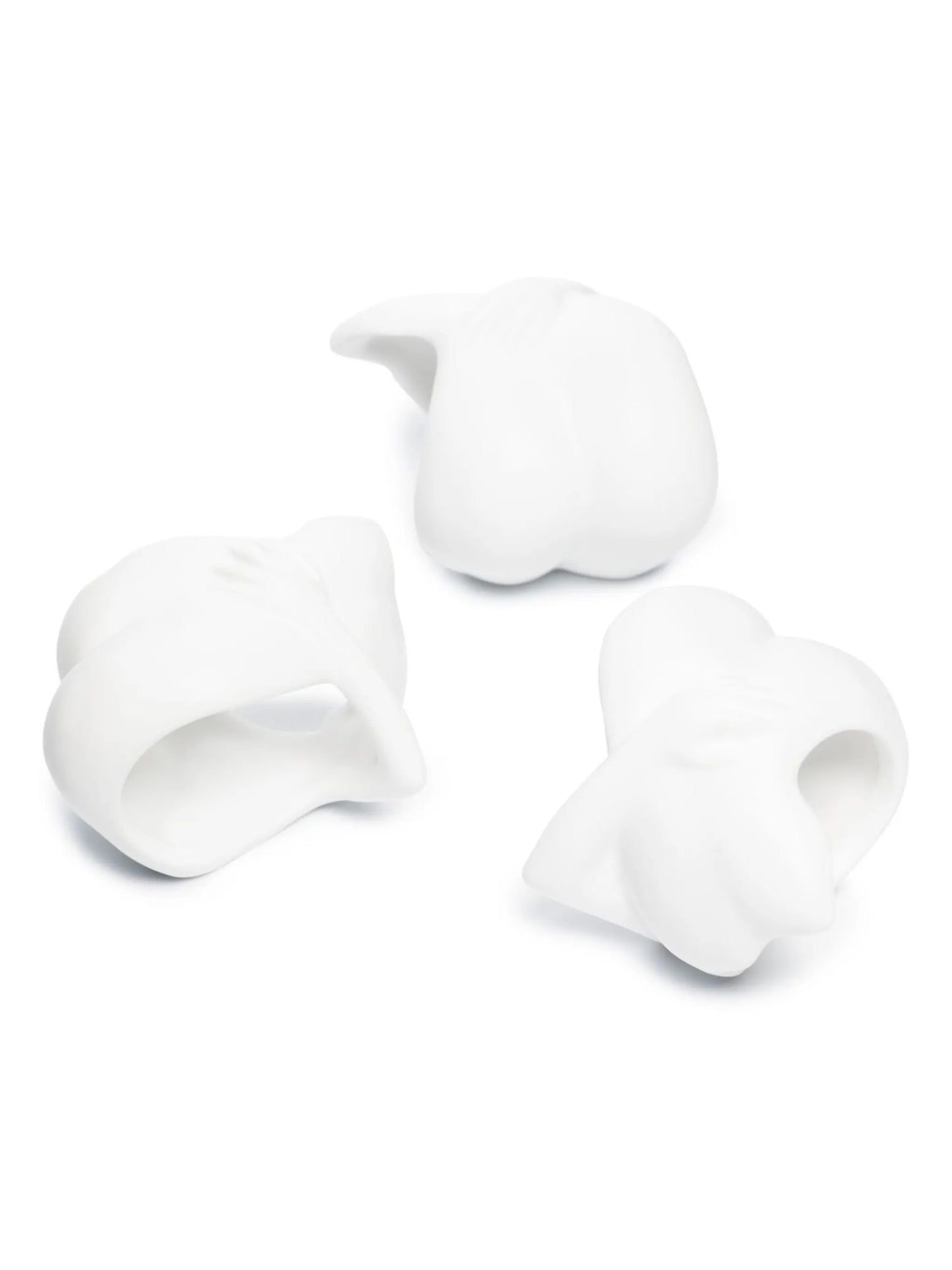 sculpted napkin ring set of 3