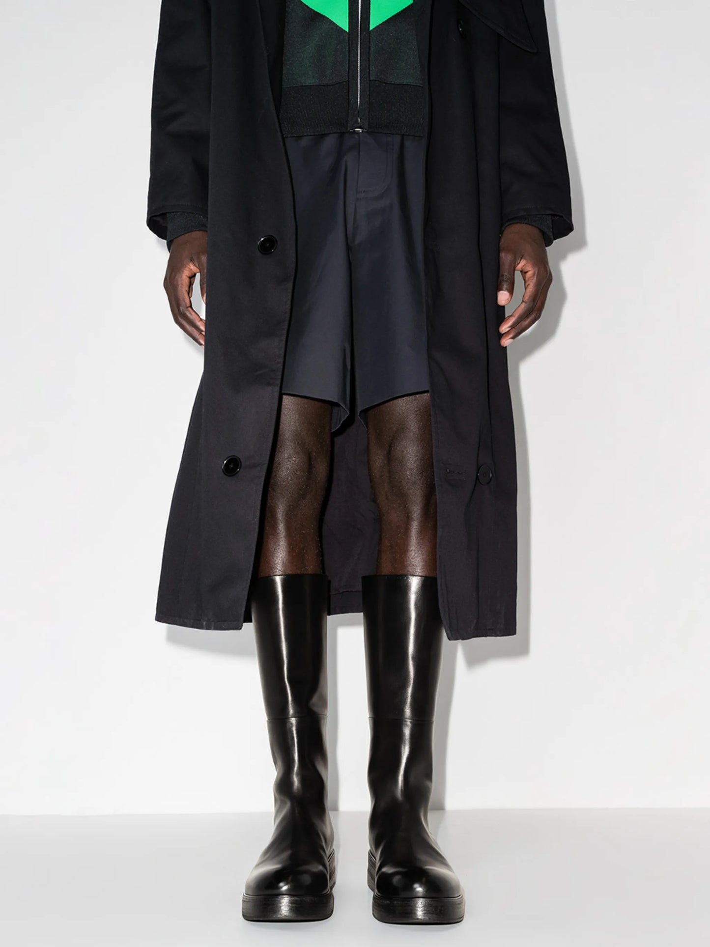 zip-up leather boots