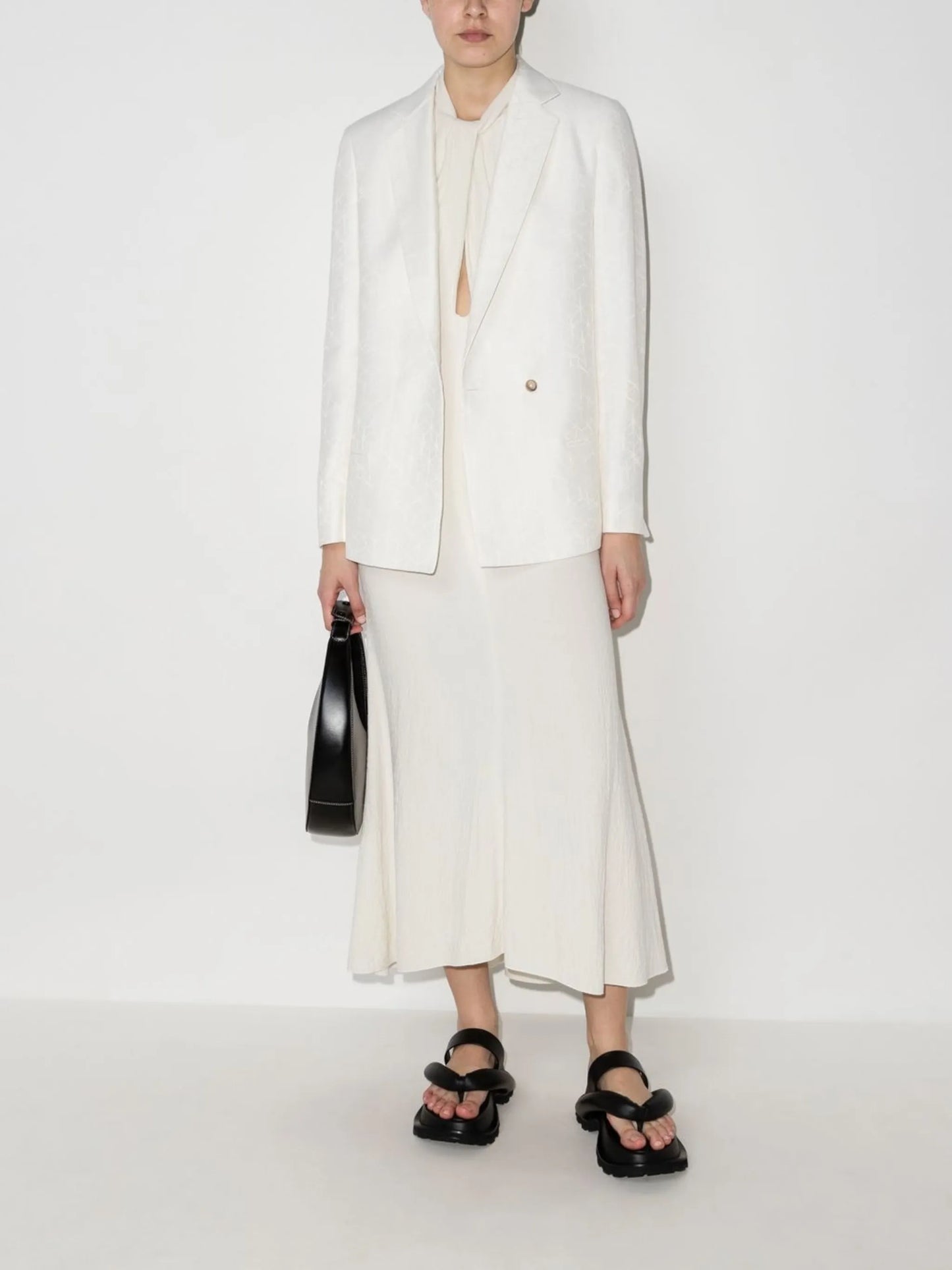 jacquard asymmetric blazer