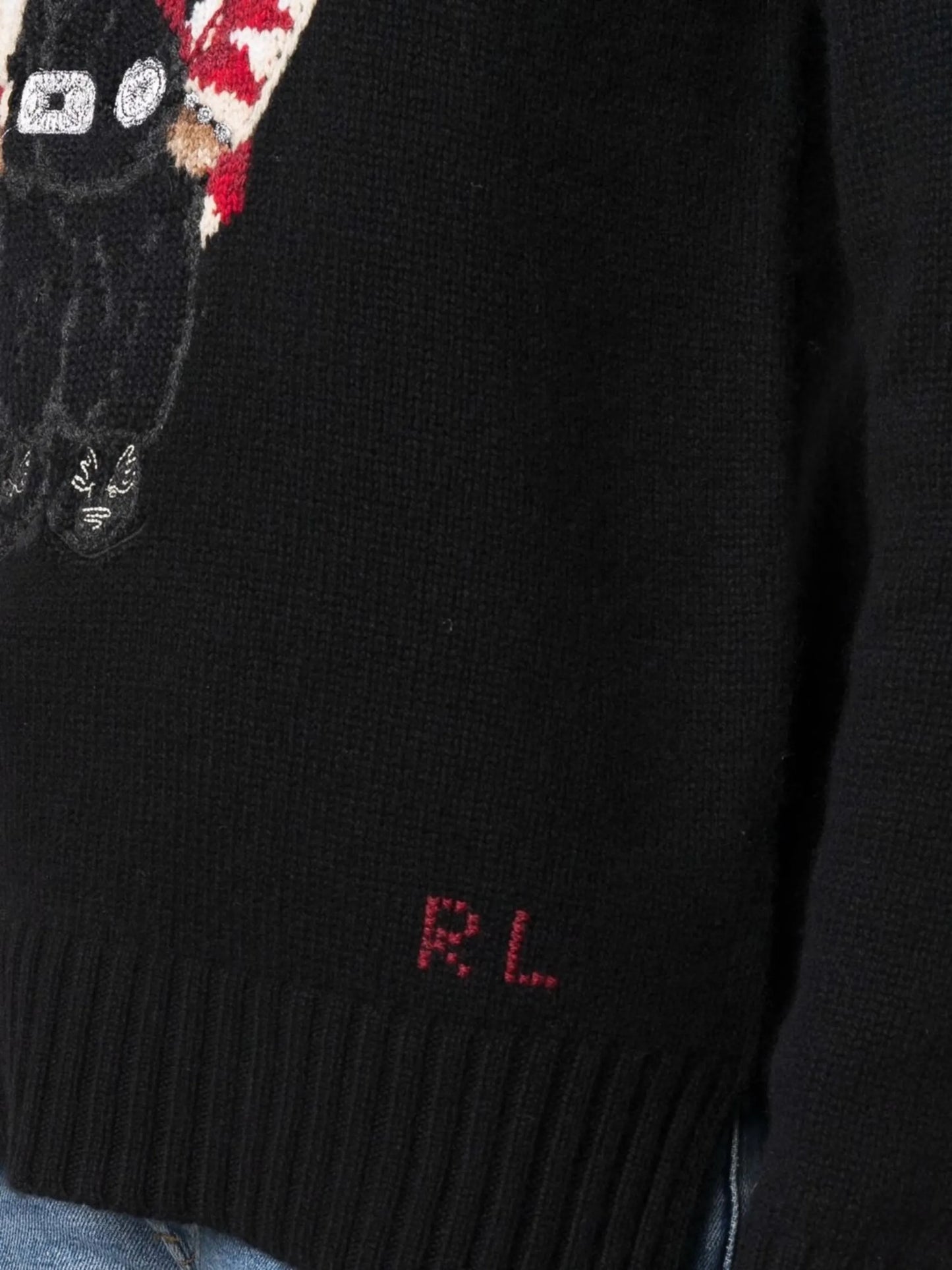 intarsia-knit long-sleeve jumper