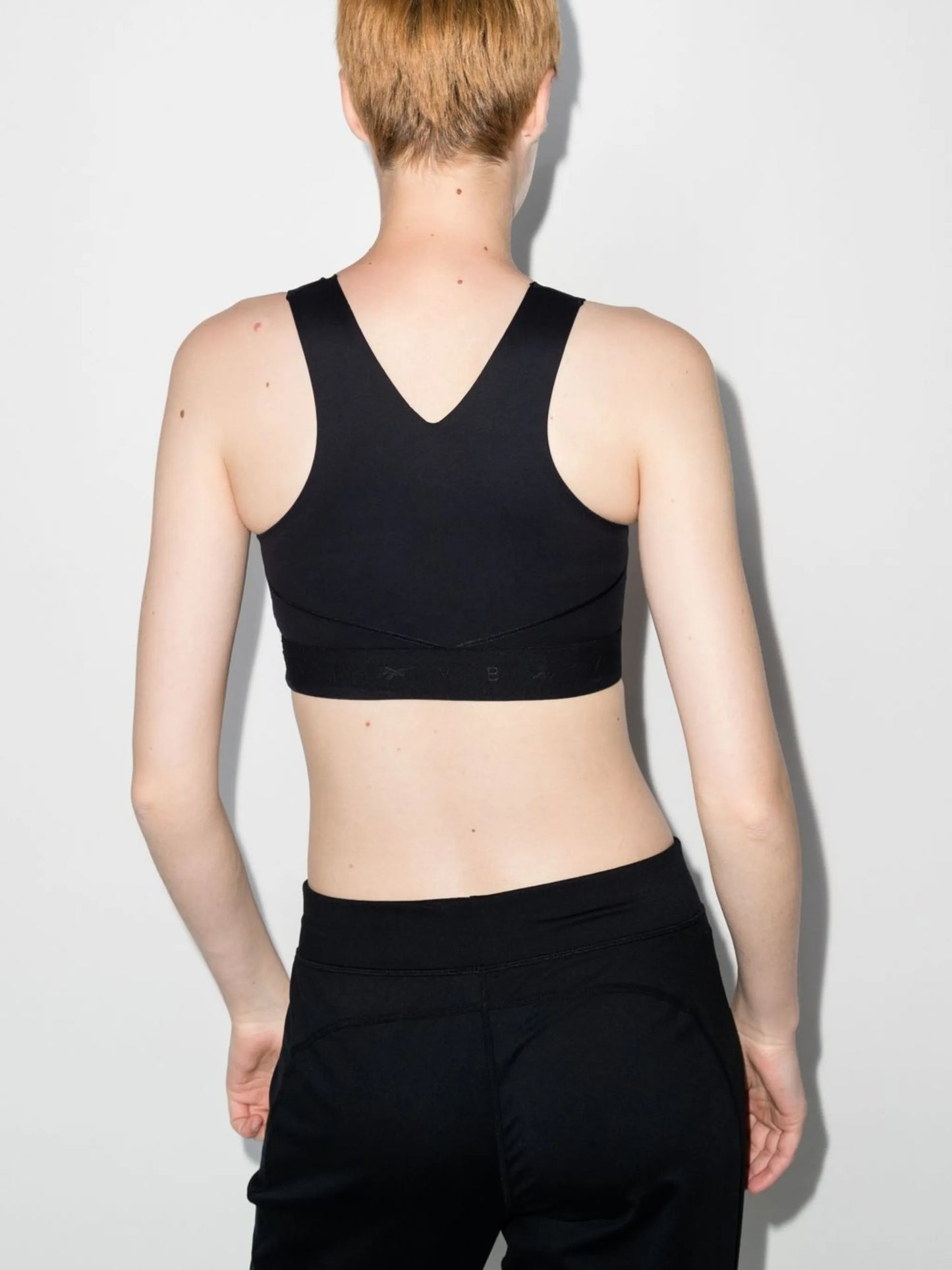 logo-print cropped vest