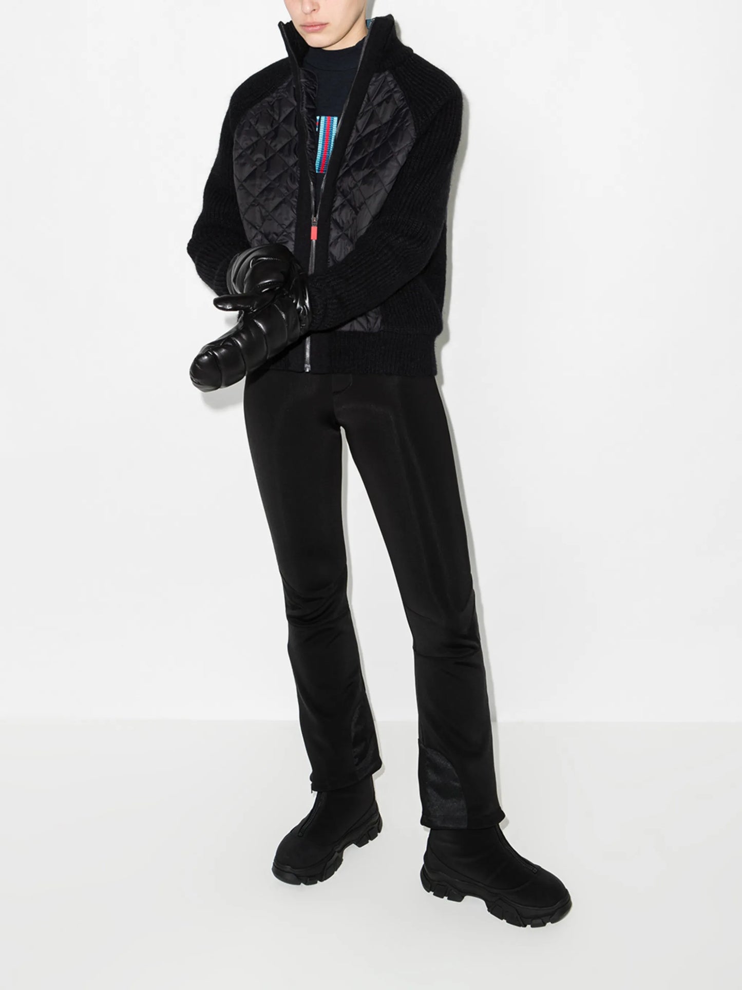 quilted knitted jacket