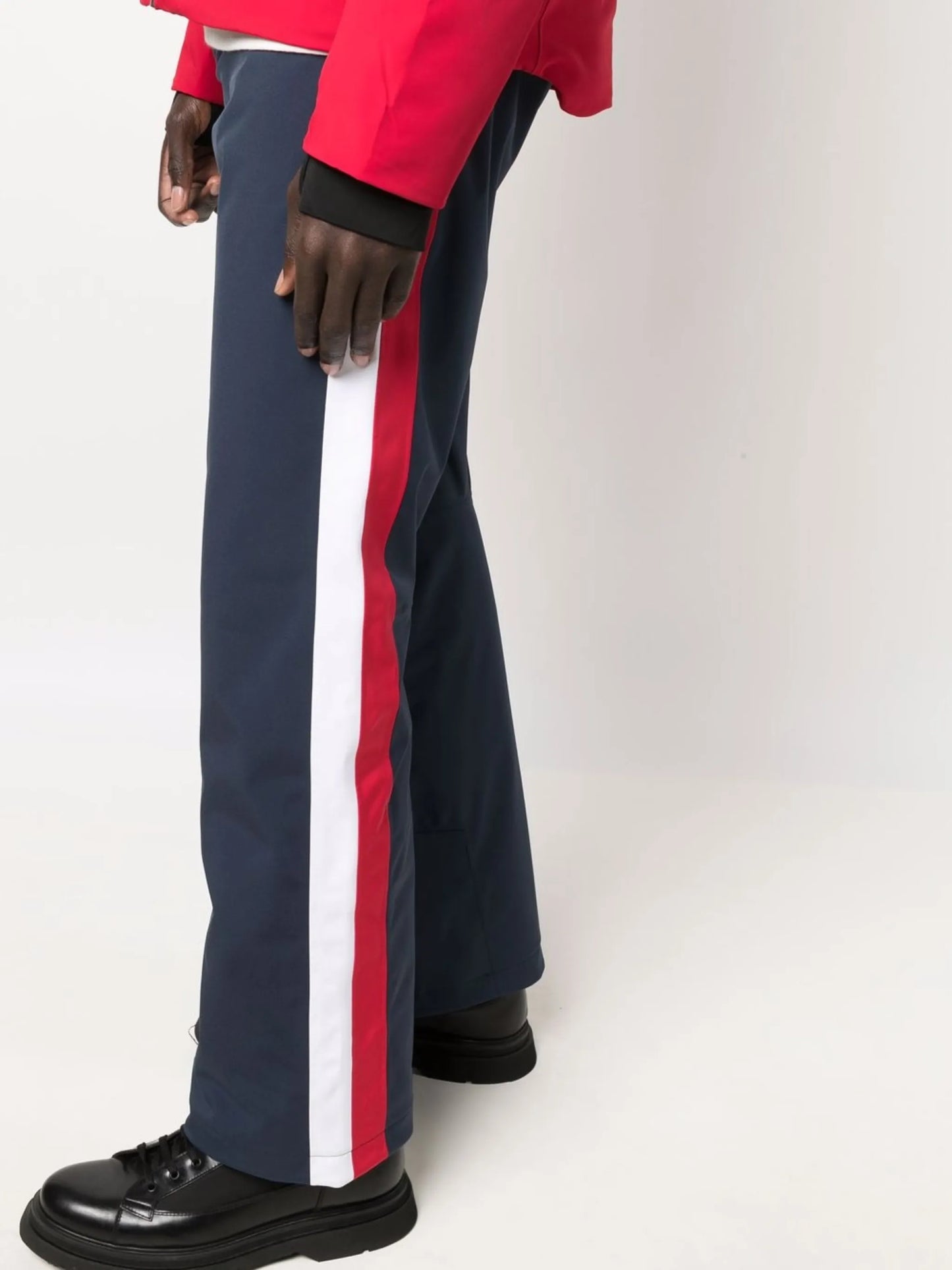 Flag striped-edge ski trousers