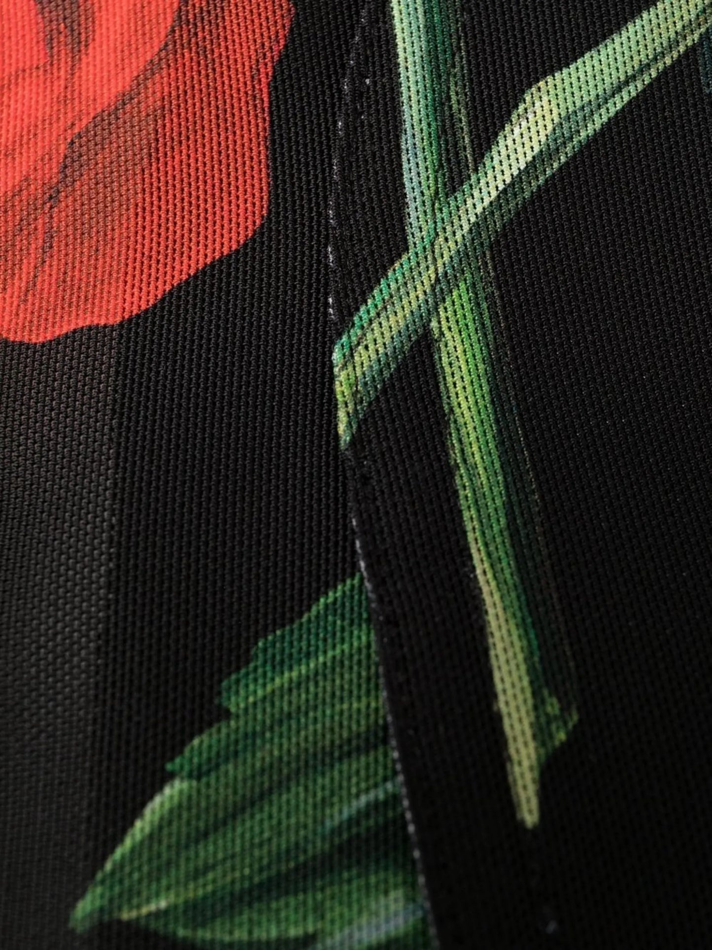 rose-print mid-length dress