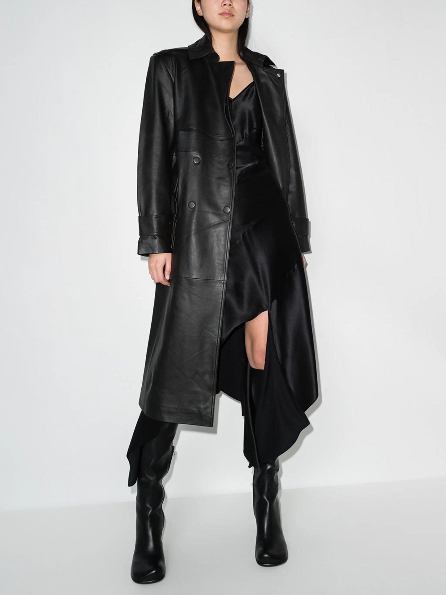 asymmetric slip dress