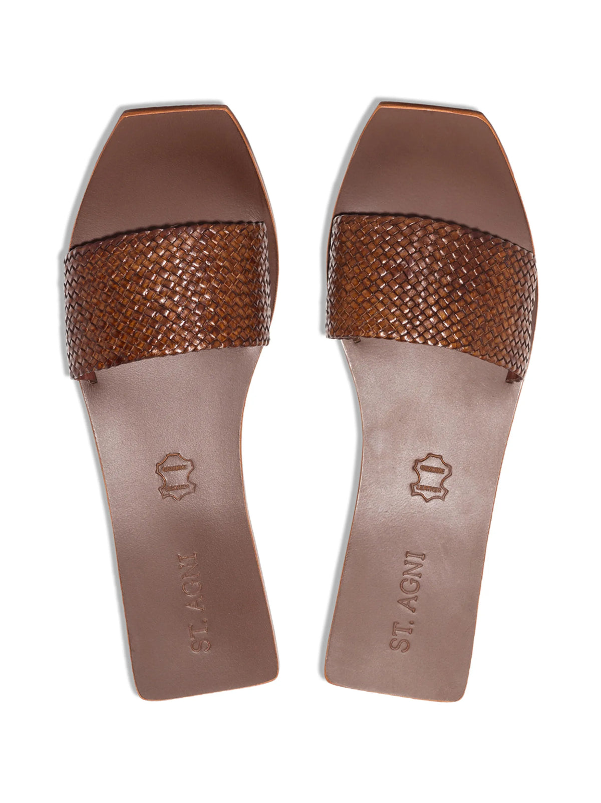 Evi woven leather-strap sandals