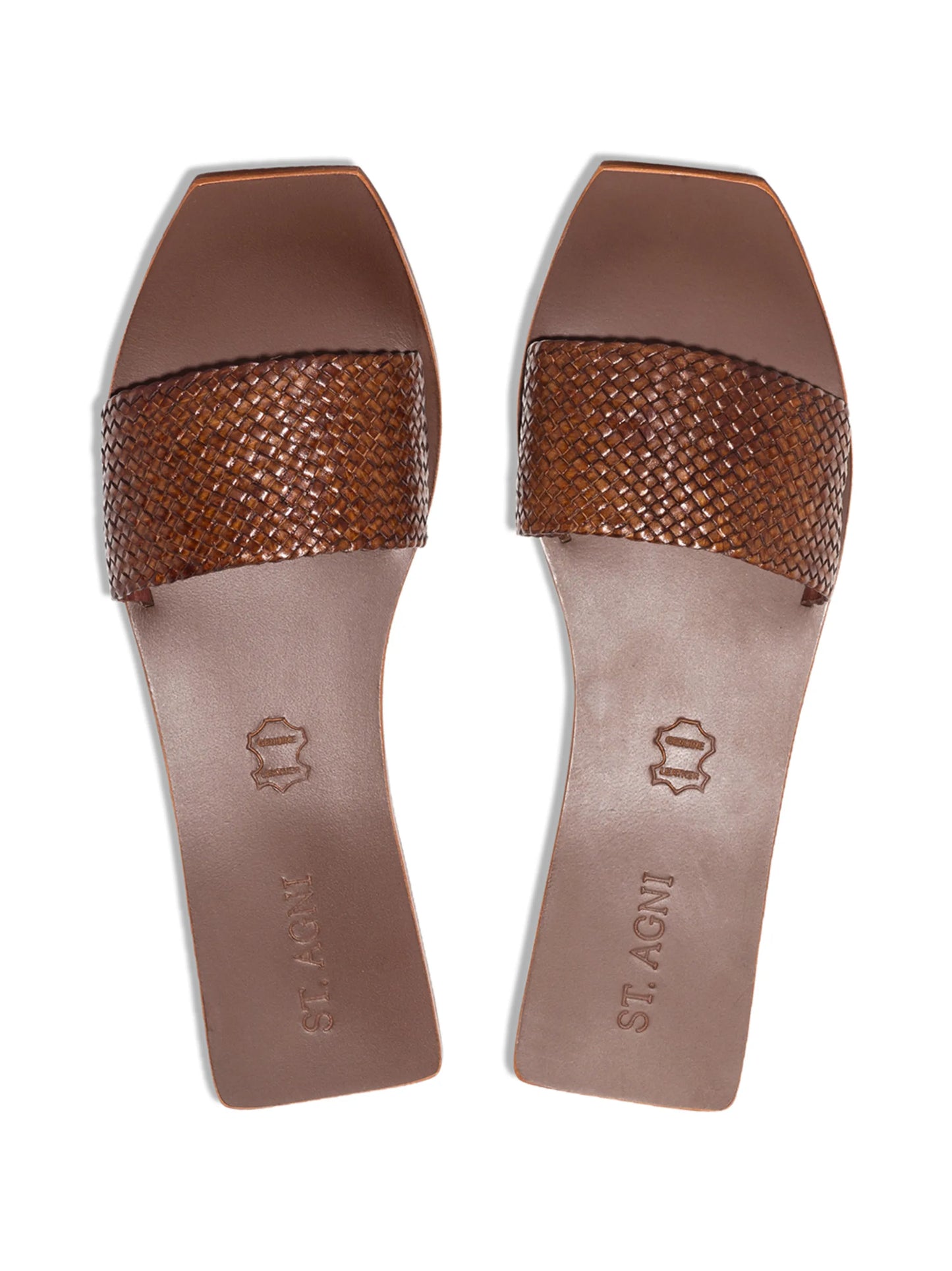 Evi woven leather-strap sandals