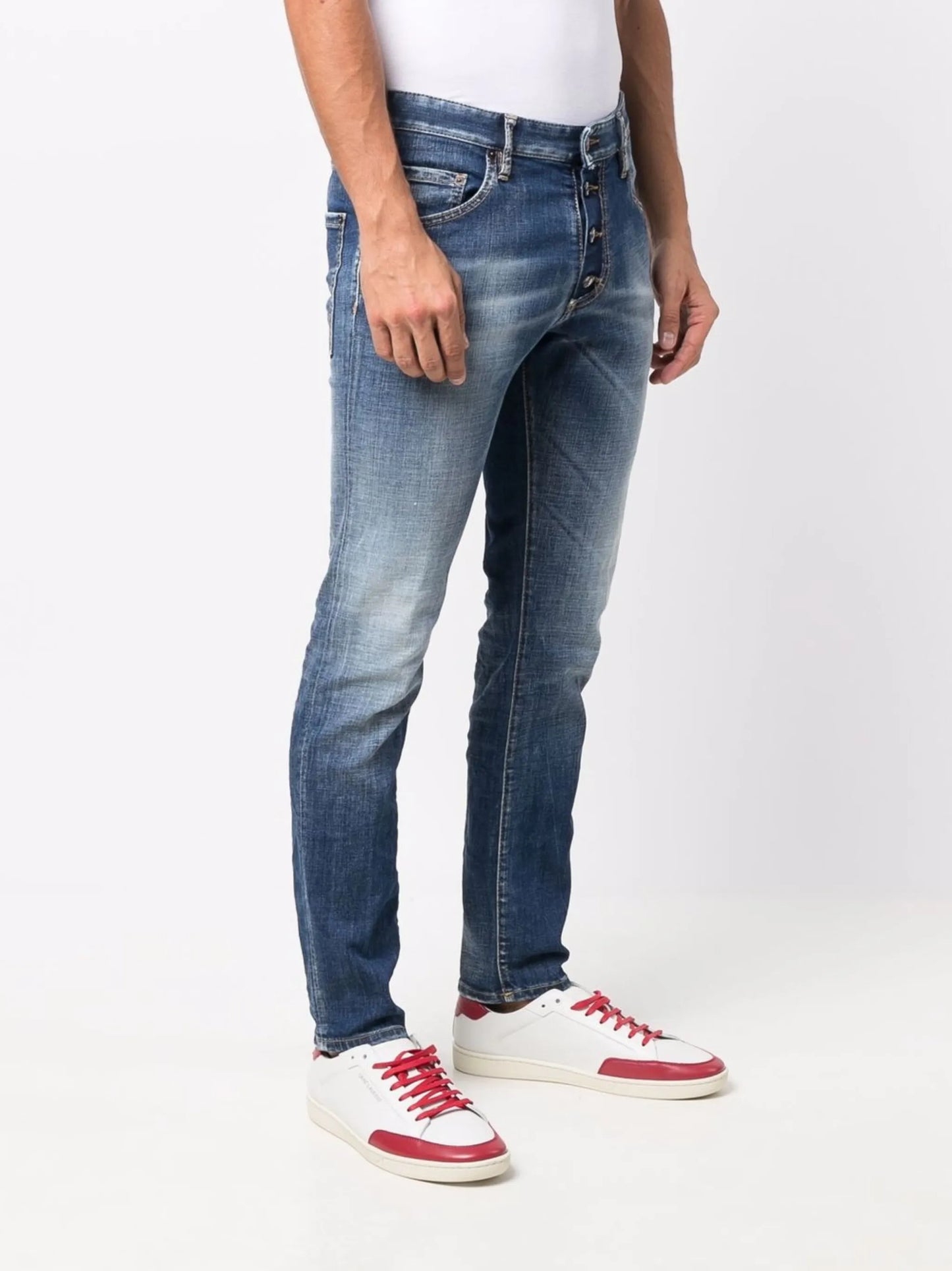 faded-effect skinny jeans