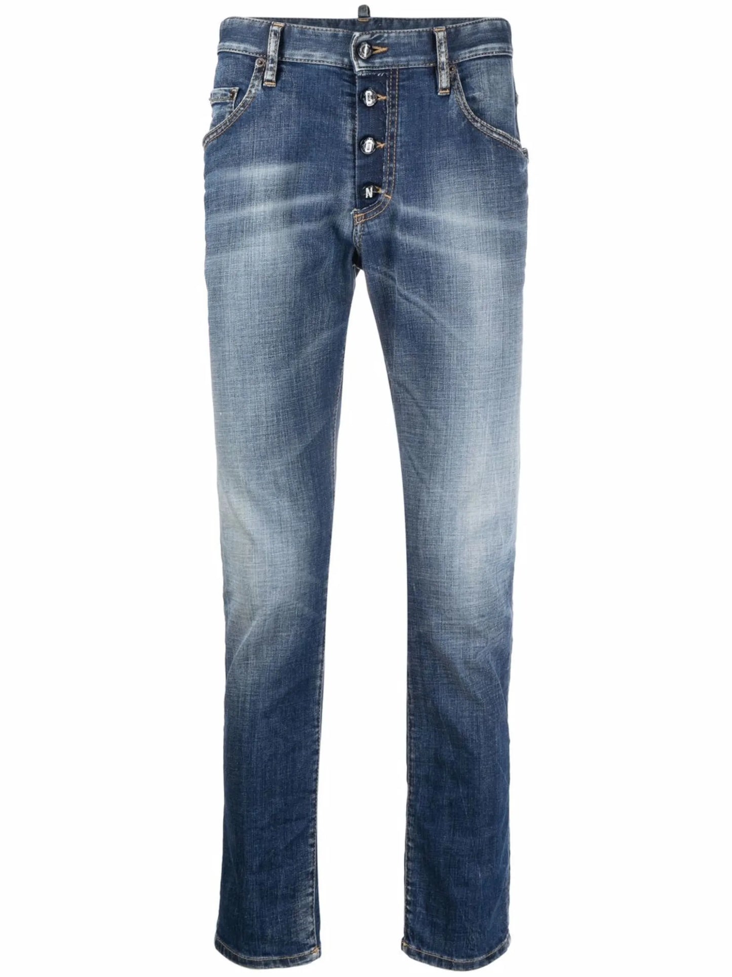 faded-effect skinny jeans