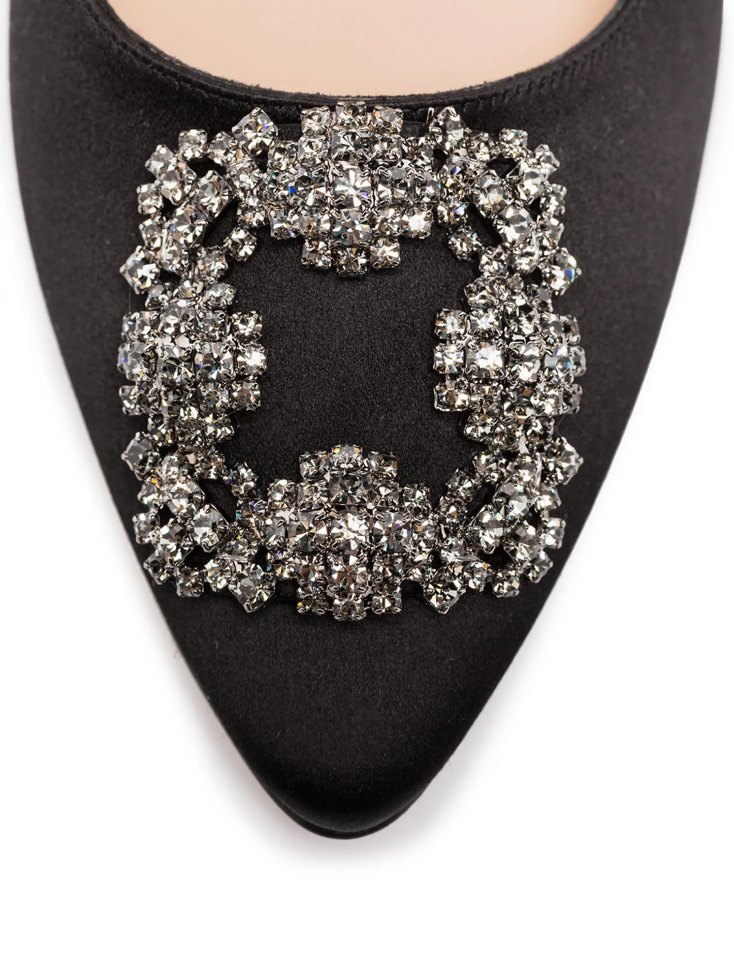 Hangisi crystal-buckle pumps