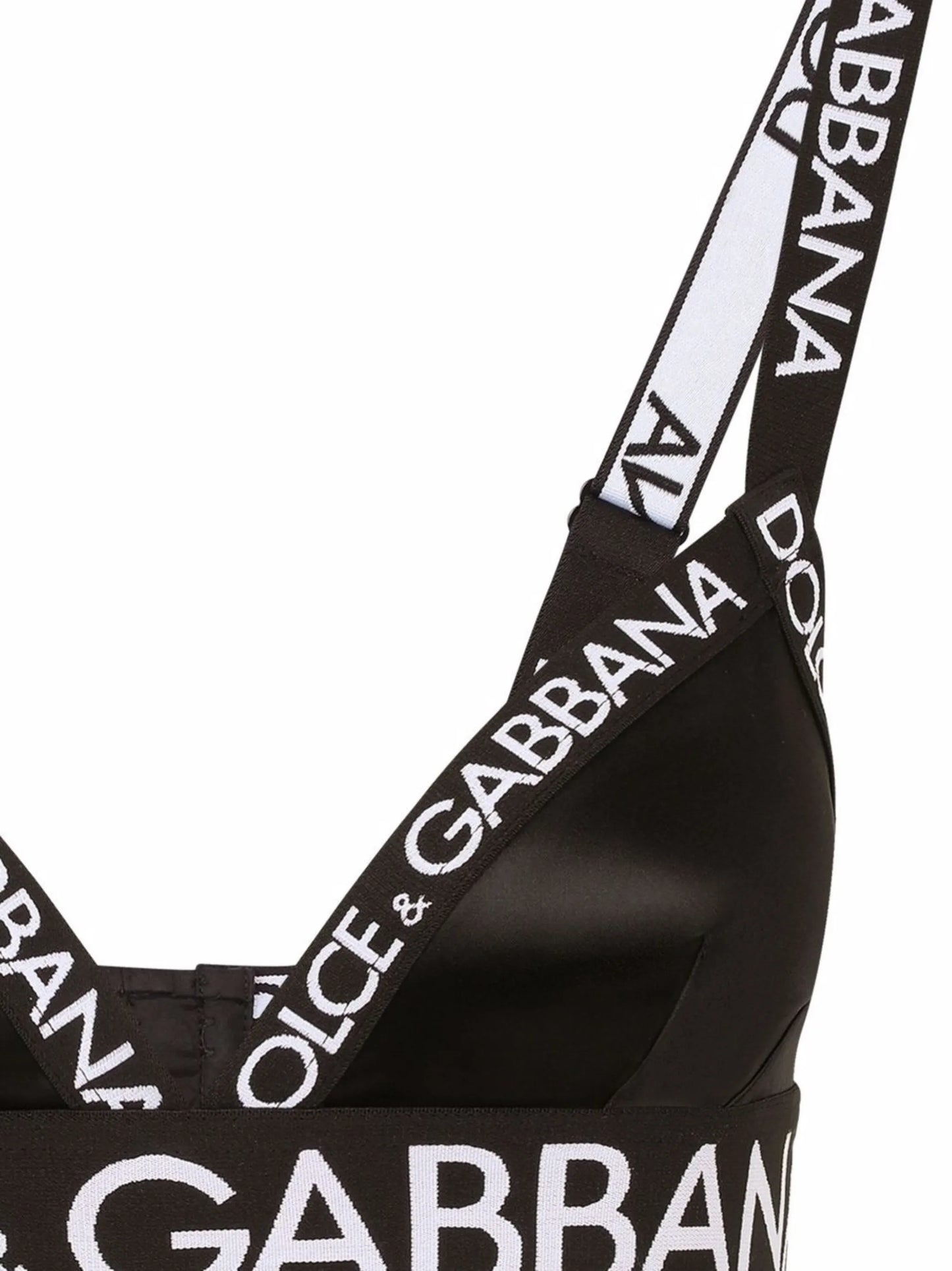 logo-tape satin triangle bra