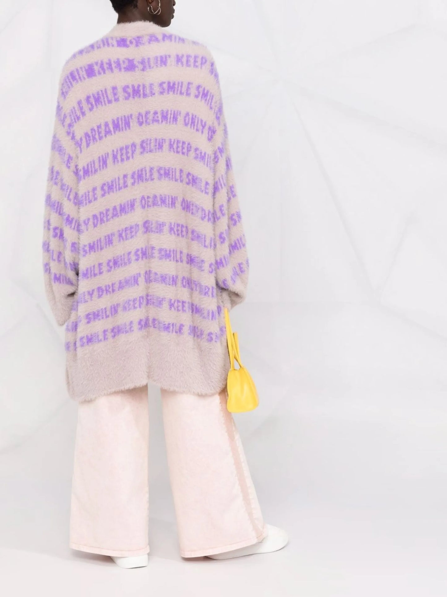 slogan-motif cardigan