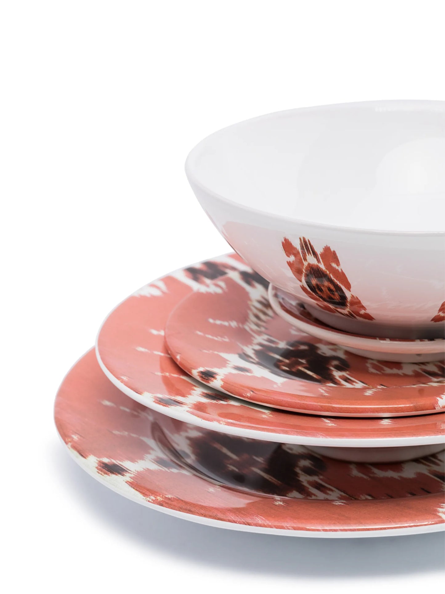 Ikat set of five plates