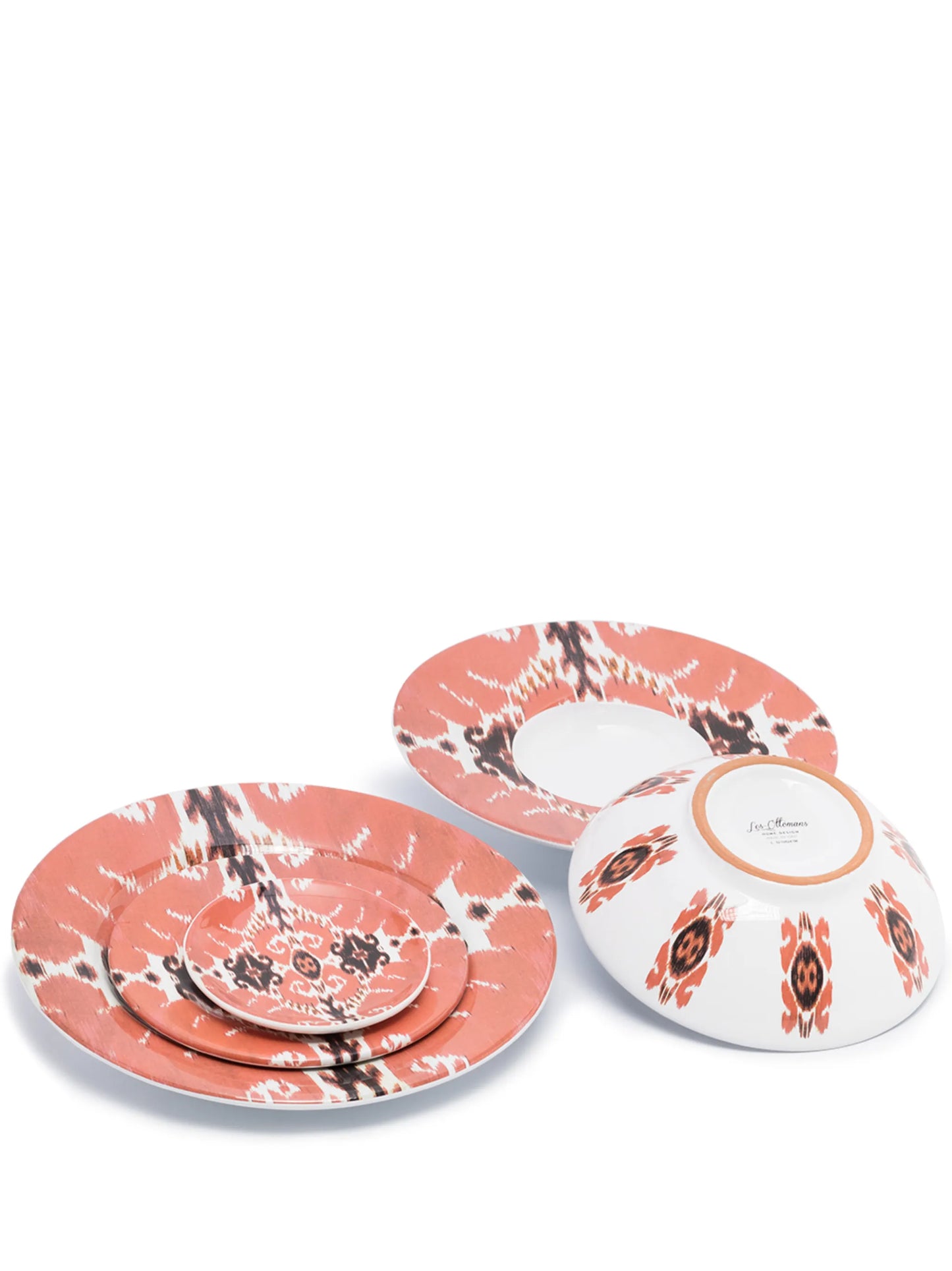Ikat set of five plates