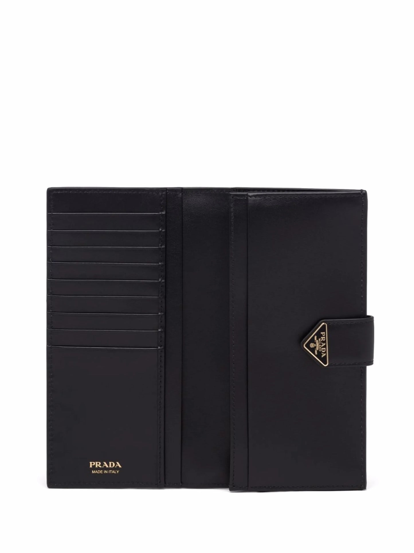 logo-plaque leather wallet