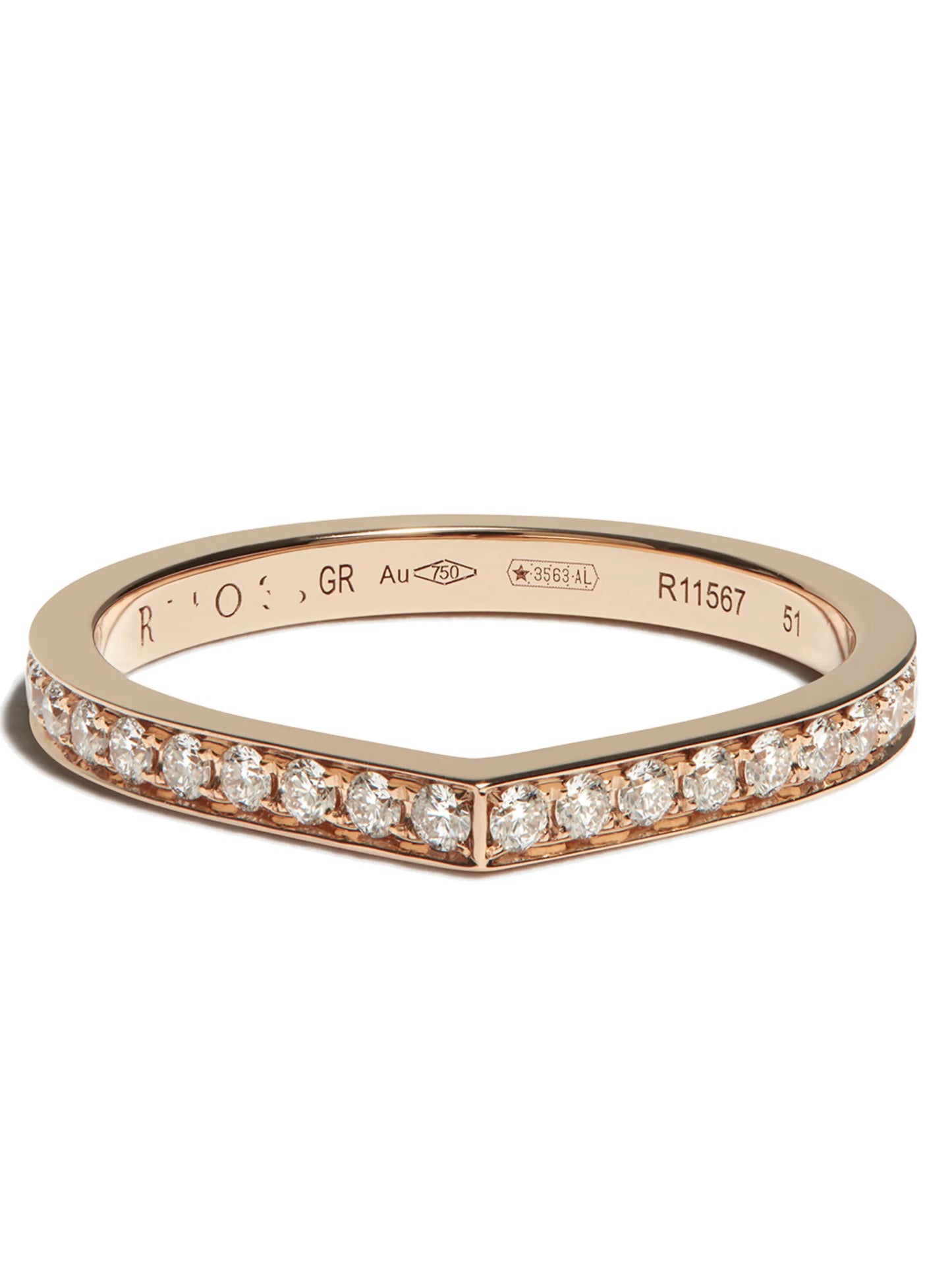18kt rose gold Antifer diamond ring