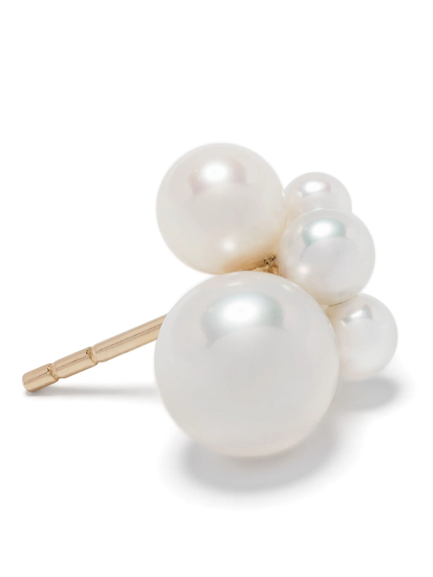 14kt yellow gold Bisou stud earring